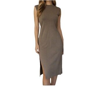 M.M. LaFleur Tank Dress Lou Dress Size Small Taupe Pima Cotton Size 6-8 EUC